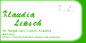 klaudia lipsch business card